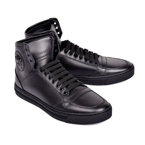 high top versace shoes black|gianni Versace sneakers.